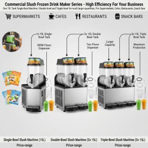 Slushy Machine Single Double and Triple Bowl - Your Equipment Suppliers