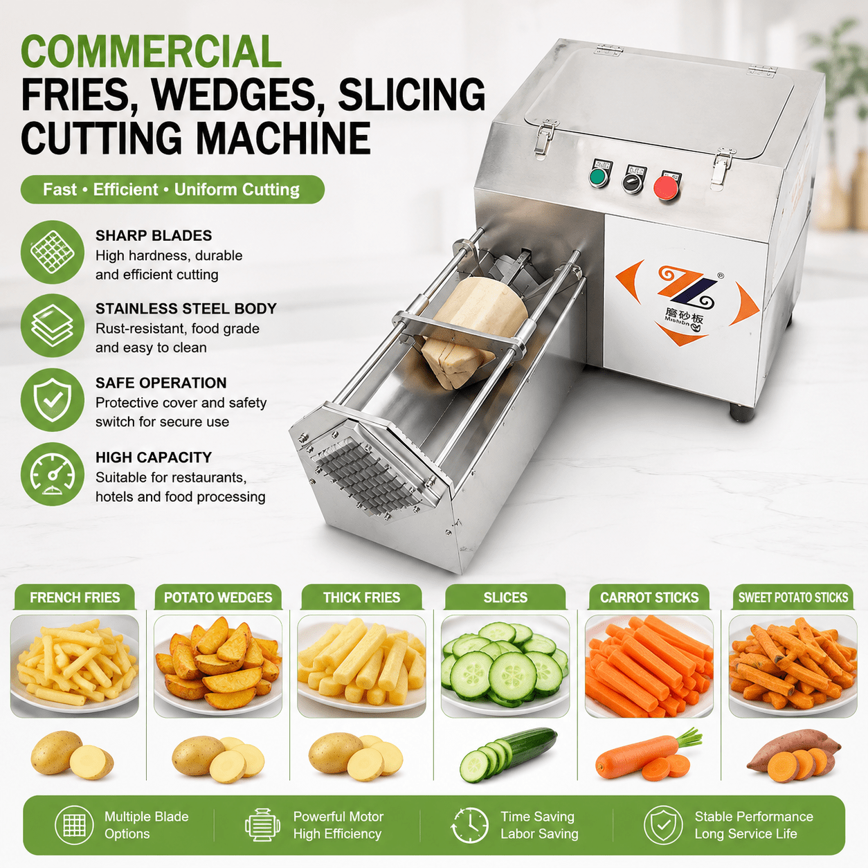 Commercial Fries Slicing Cutting Machine