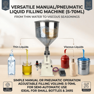 Filling Machine Manual-Pneumatic 5-70ML- Your Equipment Suppliers