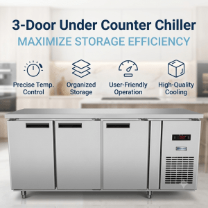 3-Door Under Counter Chiller- Your Equipment Suppliers