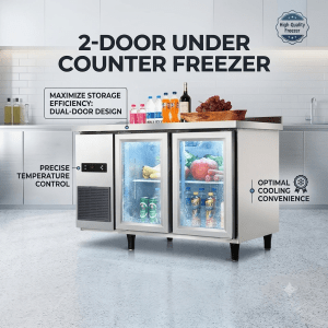 2-Door Under Counter Freezer- Your Equipment Suppliers