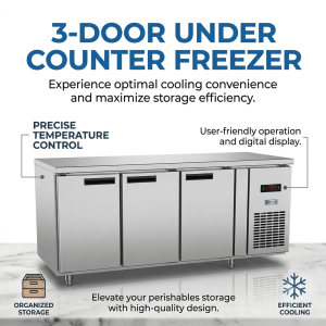 3-Door Under Counter Freezer - Your Equipment Suppliers