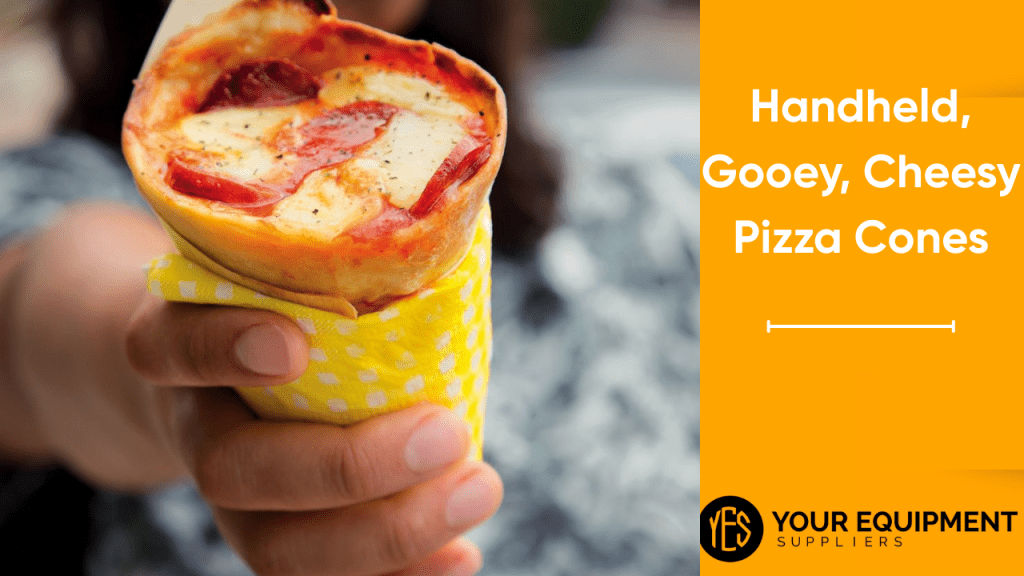 Handheld, Gooey, Cheesy Pizza Cones