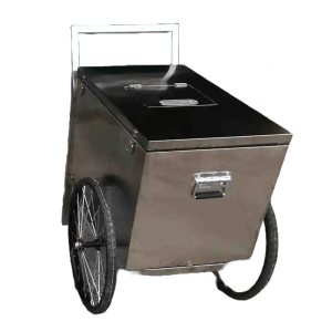 Heavy Duty Commercial Hand Push Cart – Mobile Vending & Display Trolley with Storage
