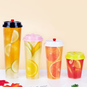 Premium 90mm Injection Molded Polypropylene Plastic Cups for Cold Drinks, Juices, Milk Tea and Smoothies