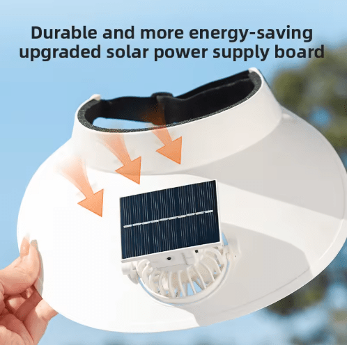 Children Visor Solar Powered Hat