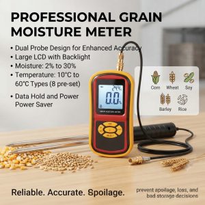 Grain Moisture Meter with Temperature LCD Tester - Your Equipment Suppliers